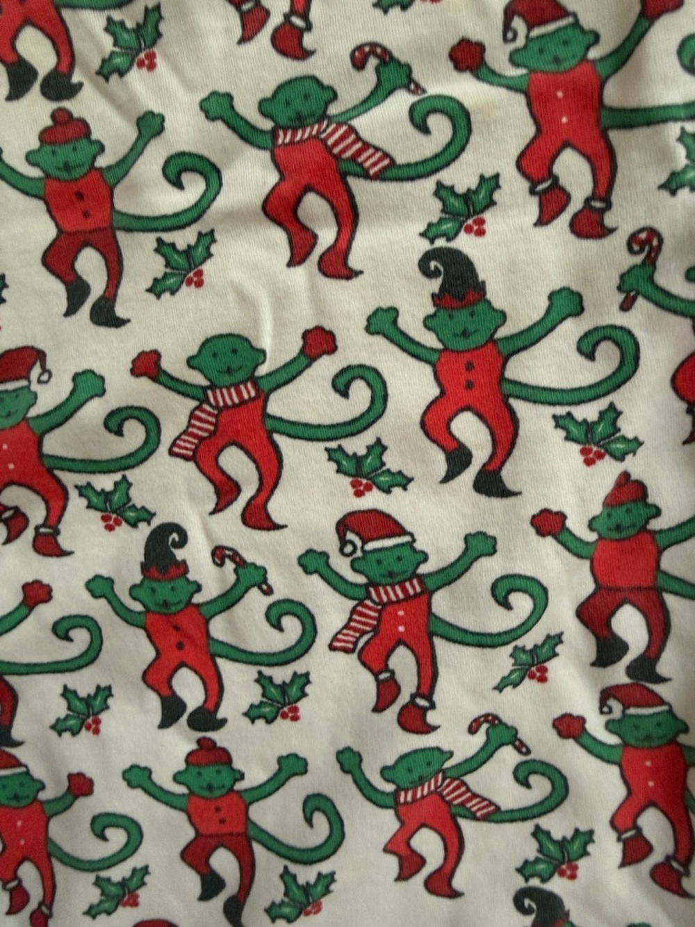 Roller Rabbit Monkey Holliday Pajamas Small - Picture 5 of 5